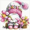 (US Only)Gnome Design DIY Bead Embroidery Kit 39x39cm 9CT Cross Stitch Kit for Home Decor