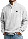 Men's Casual Versatile Button Stand Collar Sweatshirt