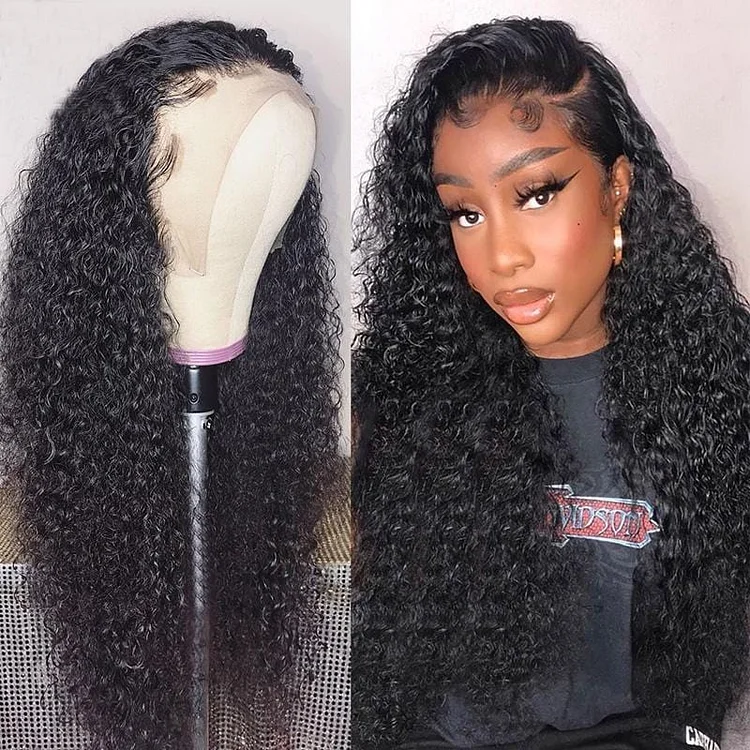 Best 13x4 Transparent Lace Frontal Wigs Jerry Curly Human Hair Wigs Flash Sale