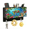 Sea Turtle DIY Wooden Diamond Painting Storage Box Kit with Special Shaped and Round Drills 7.09x4.72x2.76 inch for Women Home Office Wall Decor