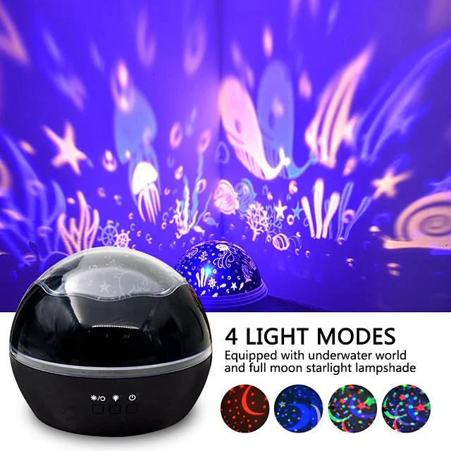 Star Porjection Colorful Rotating Night Light Projector Spin Starry Sky Star Master Children Kids Baby Sleep Romantic LED USB Star Lamp Chirstmas Gift