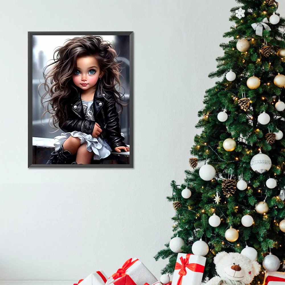 Diamond Painting - Full Round Drill - Sweet Cool Girl(Canvas|30*40cm)