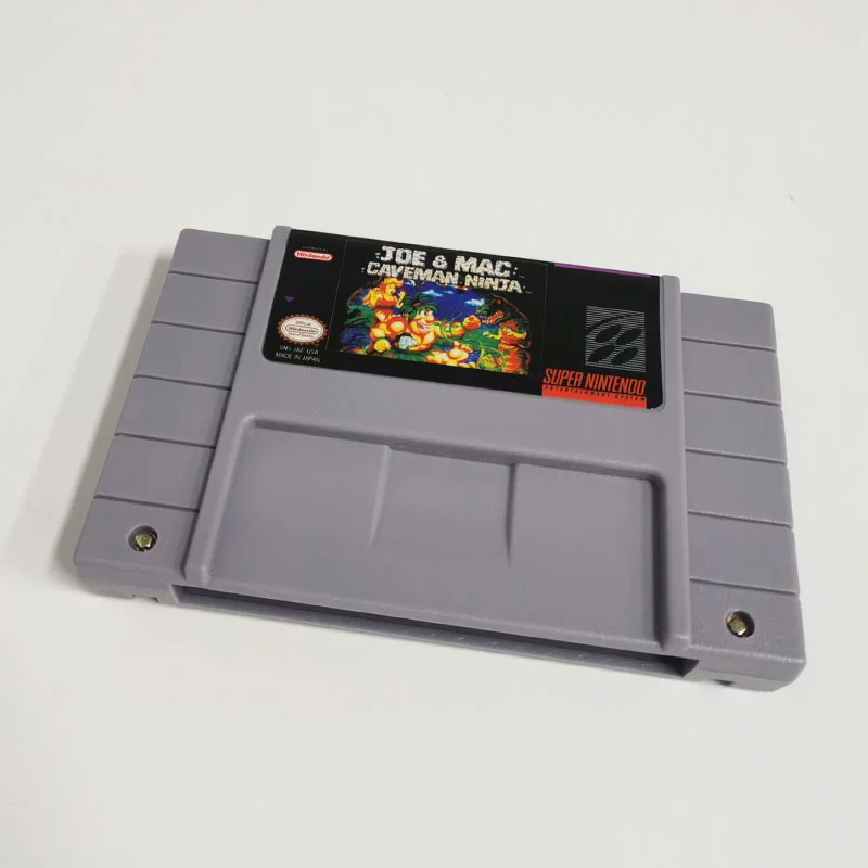Joe & Mac - Caveman Ninja SNES For Super Nintendo Entertainment System - 16 Bit US Version Game Cartridge