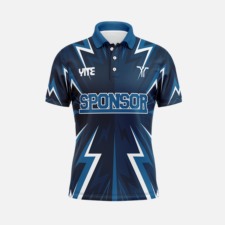 YITE | LP24-0010-Blue  And White Polo Shirts Uniform