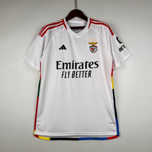 23/24 Benfica White Men Football Shirts 1:1 Thai Quality