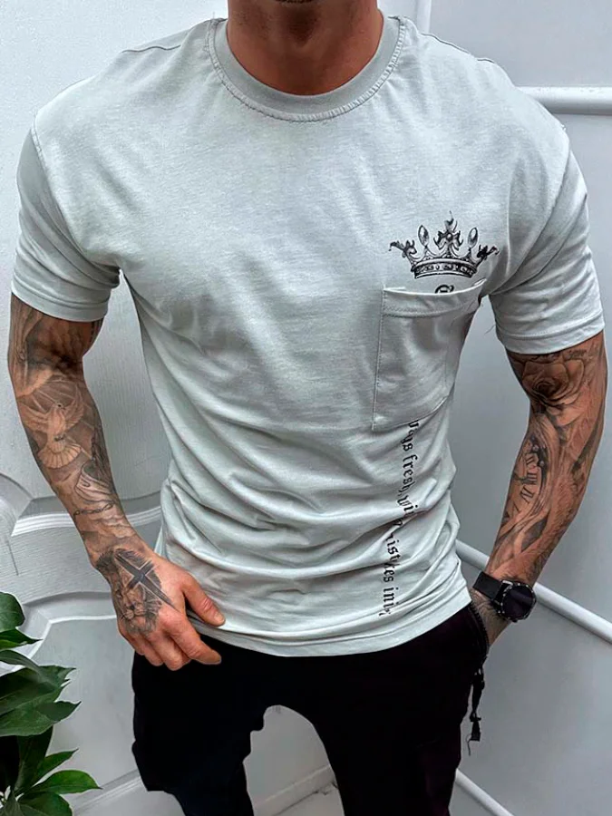 Casual Cotton Print T-Shirt
