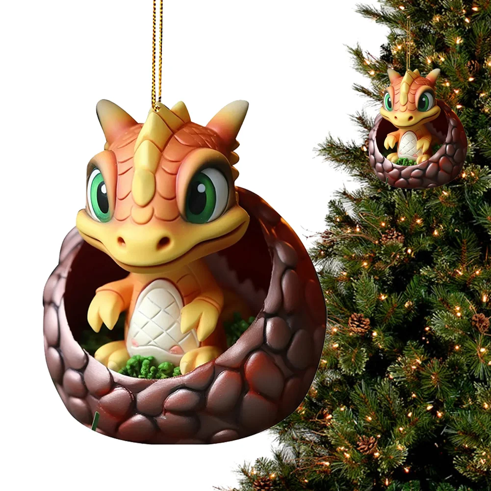 Christmas Dragon Egg Decoration Novelty Cute Acrylic Party Favors (C)