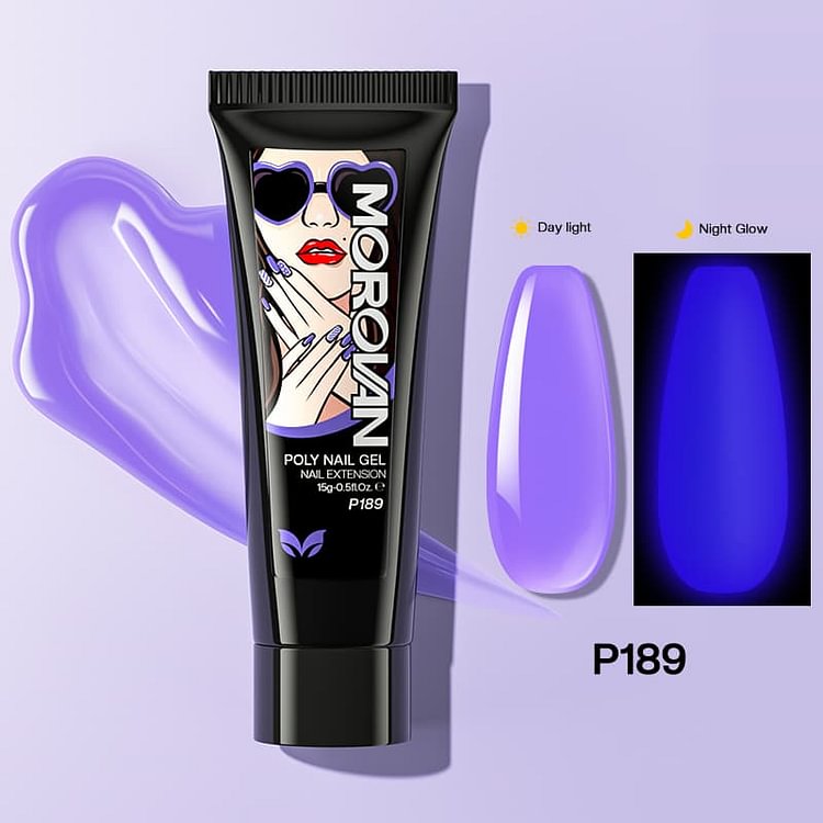 Violet Blue Luminous Poly Nail Gel