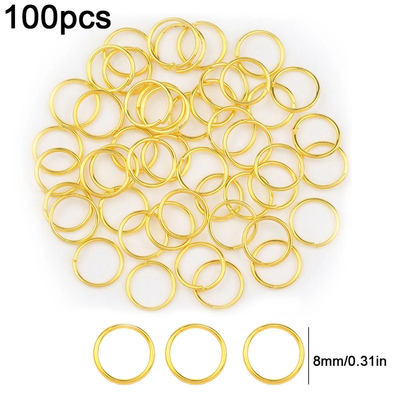 1 Set Diameter 3mm Diameter 4mm Diameter 5mm Alloy Solid Color Open Jump Rings Jewelry Accessories