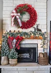 🔥Last Day 49% OFF🎄Red Berry Ruffled Burlap Christmas Wreath🎄-mysite-Adracos