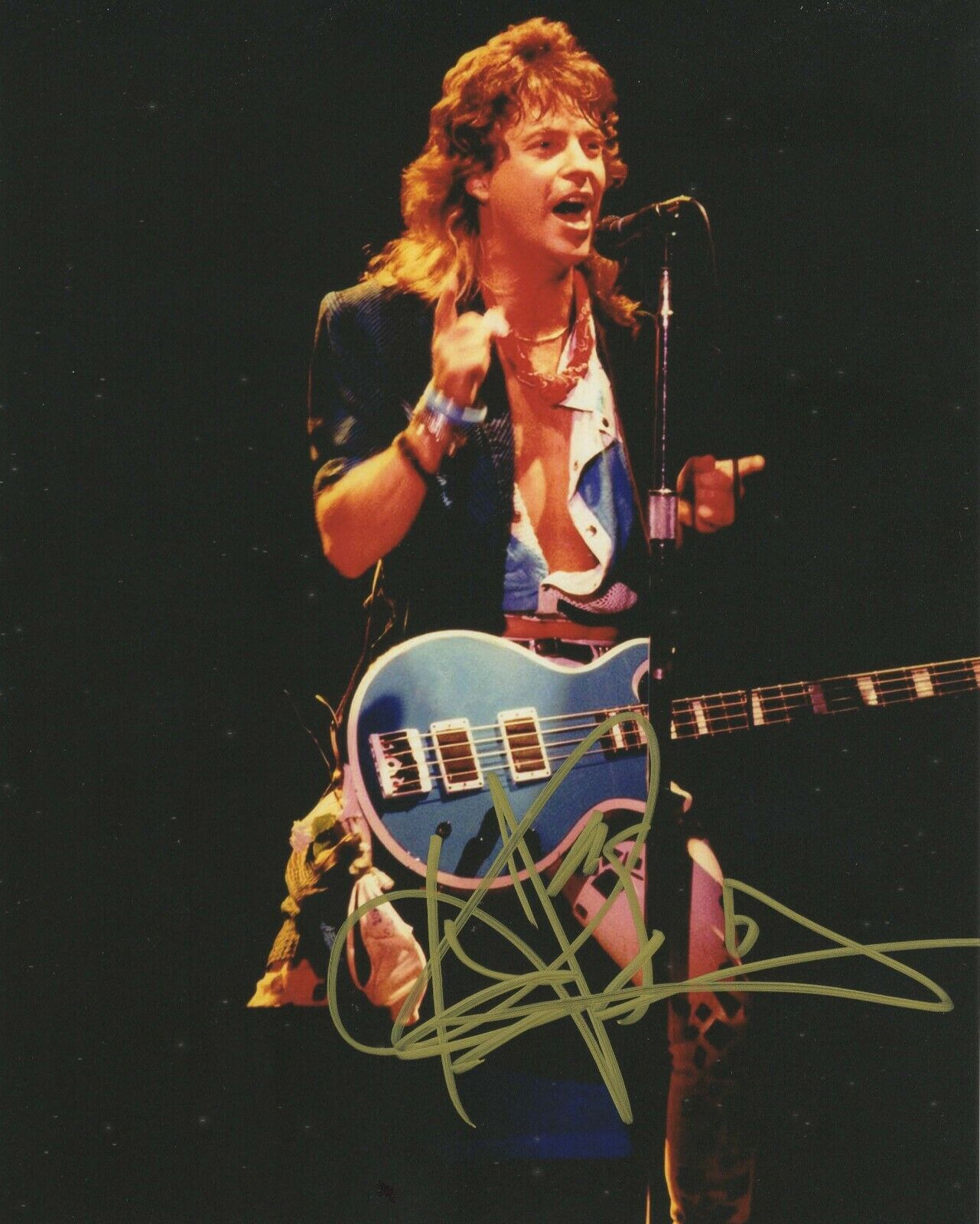 Jack Blades of Night Ranger REAL hand SIGNED Photo Poster painting #1 COA Autographed