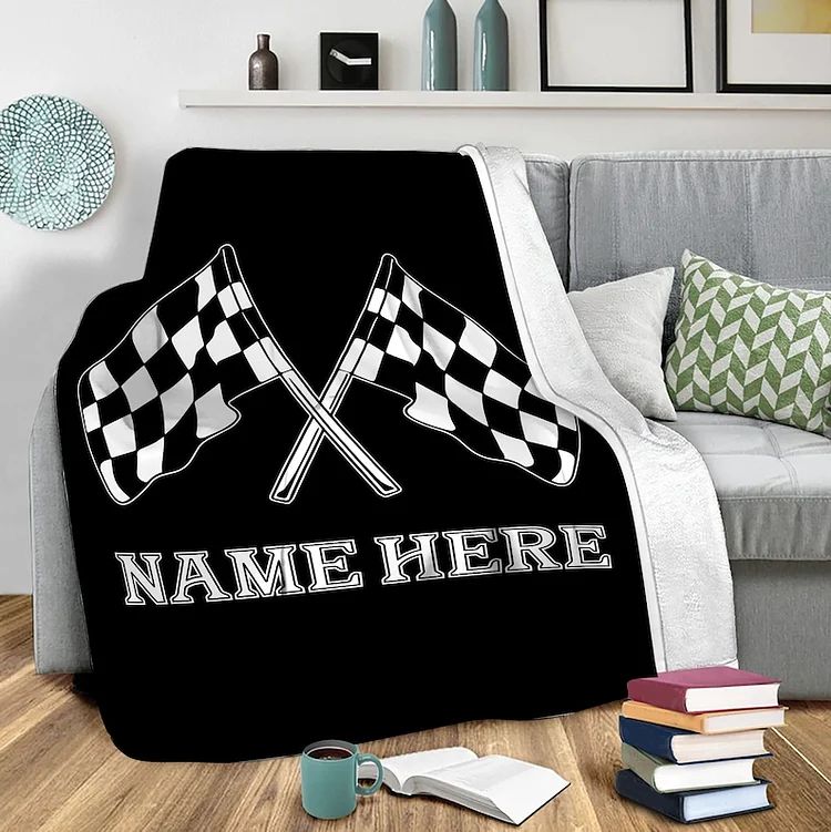 Personalized Racing Blanket|07[personalized name blankets][custom name blankets]