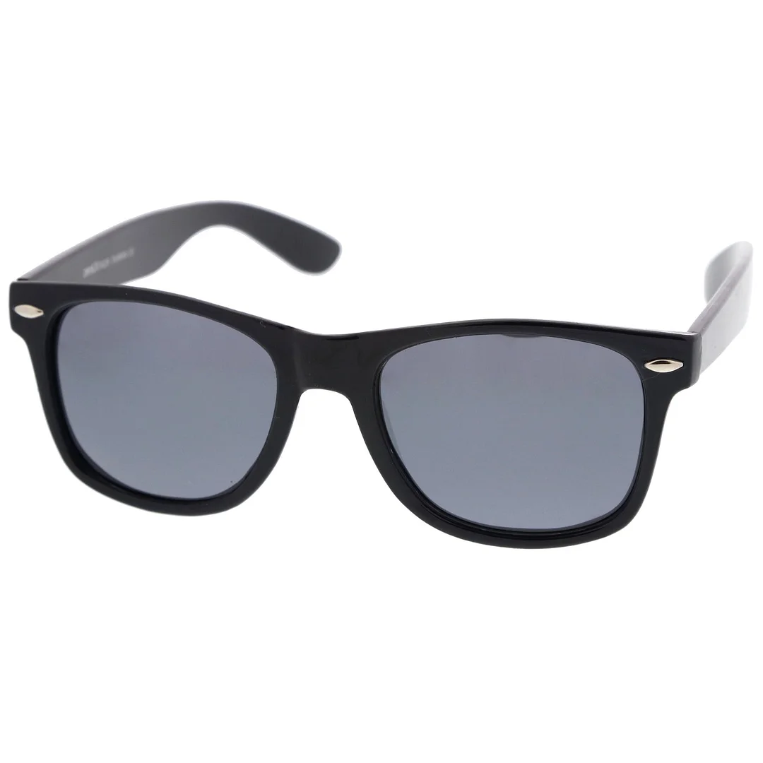 Retro Colored Mirror  Lens Square Horn Rimmed glasses 55mm