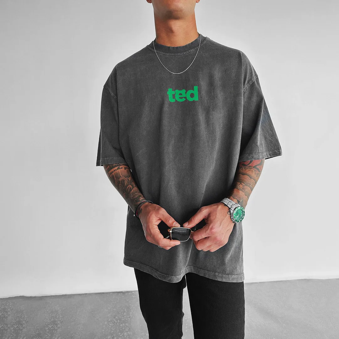 Men's Oversized Fashion Print T-Shirt
