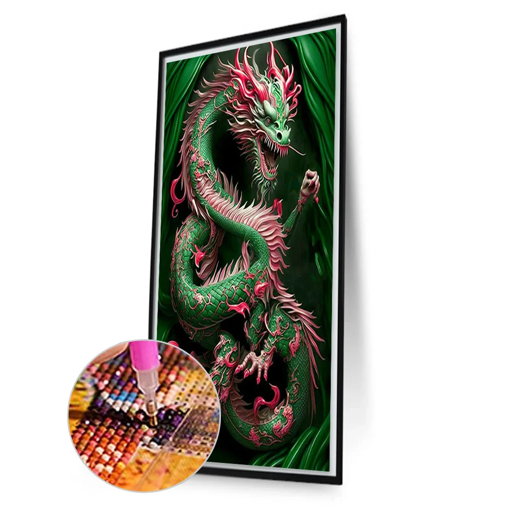 Partial AB Diamond Painting - Full Round Drill - Dragon(Canvas|45*75cm)