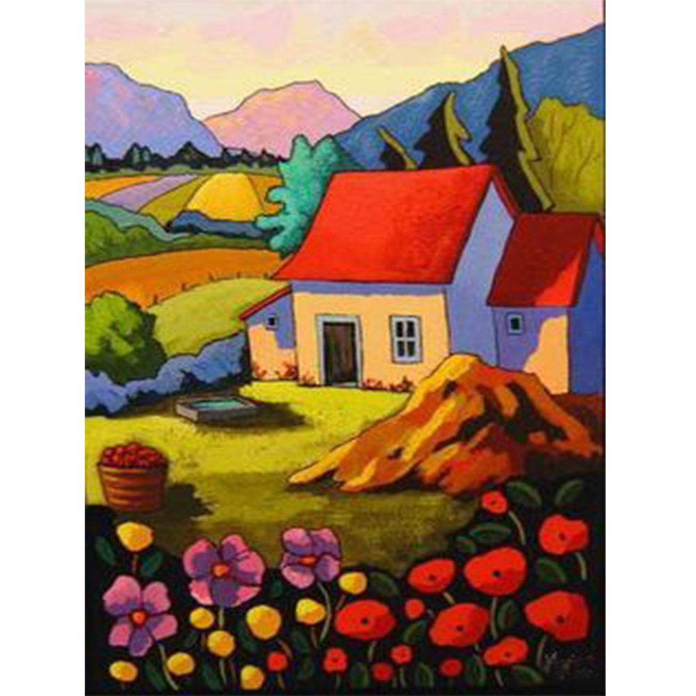 

Farm Village - Round Drill Diamond Painting - 30*40CM, 501 Original