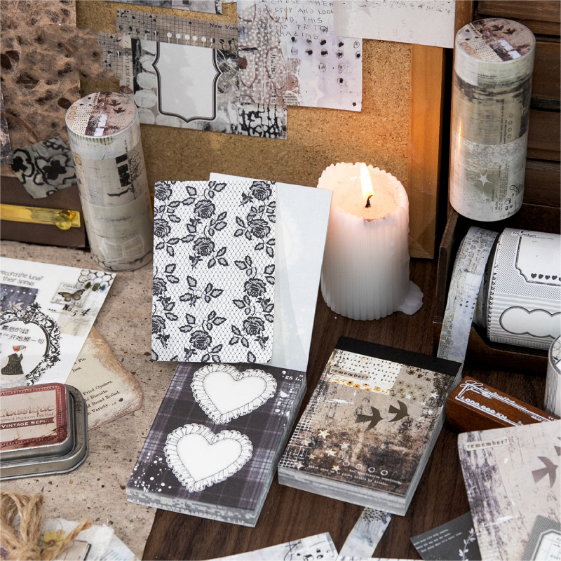 Material Paper - Crossing The River 시리즈 빈티지 레이스 테두리