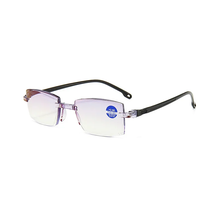 Blue Light Blocking Rimless Reading Glasses Women Men Square Frameless Presbyopic Glasses Diopters +1.0 1.5 2.0 2.5 3.0 3.5 4.0