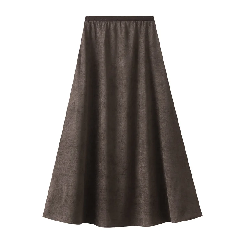 Nigikala Nigikala Hanging Half-Body Dress 2025 Autumn High Waist Is Thin And Covered With Meat A-Shaped Skirt Temperament Long Skirt Umbrella Skirt 2218