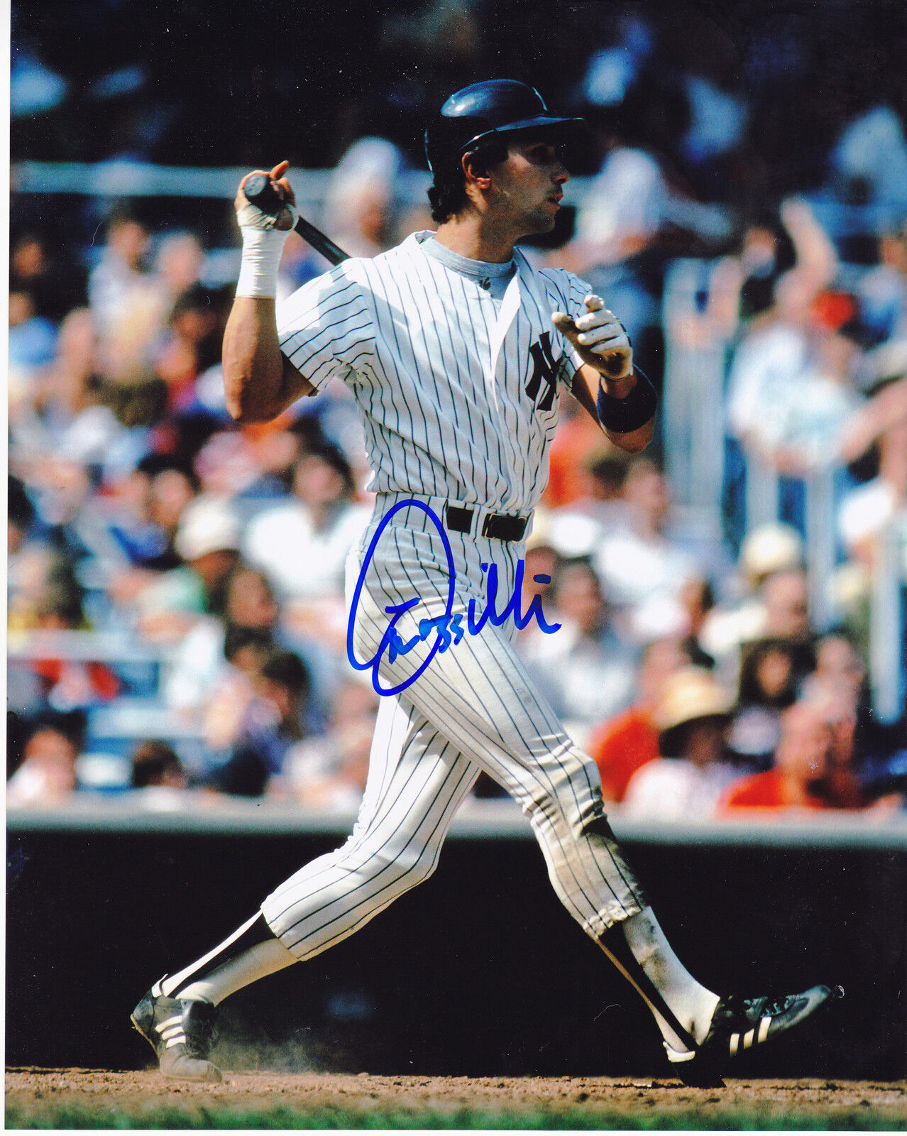 LEE MAZZILLI NEW YORK YANKEES ACTION SIGNED 8x10