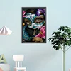 >SALE<5D DIY Full Round Drill Partial AB Diamond Painting Devil Mask Doll Decor45x65cm