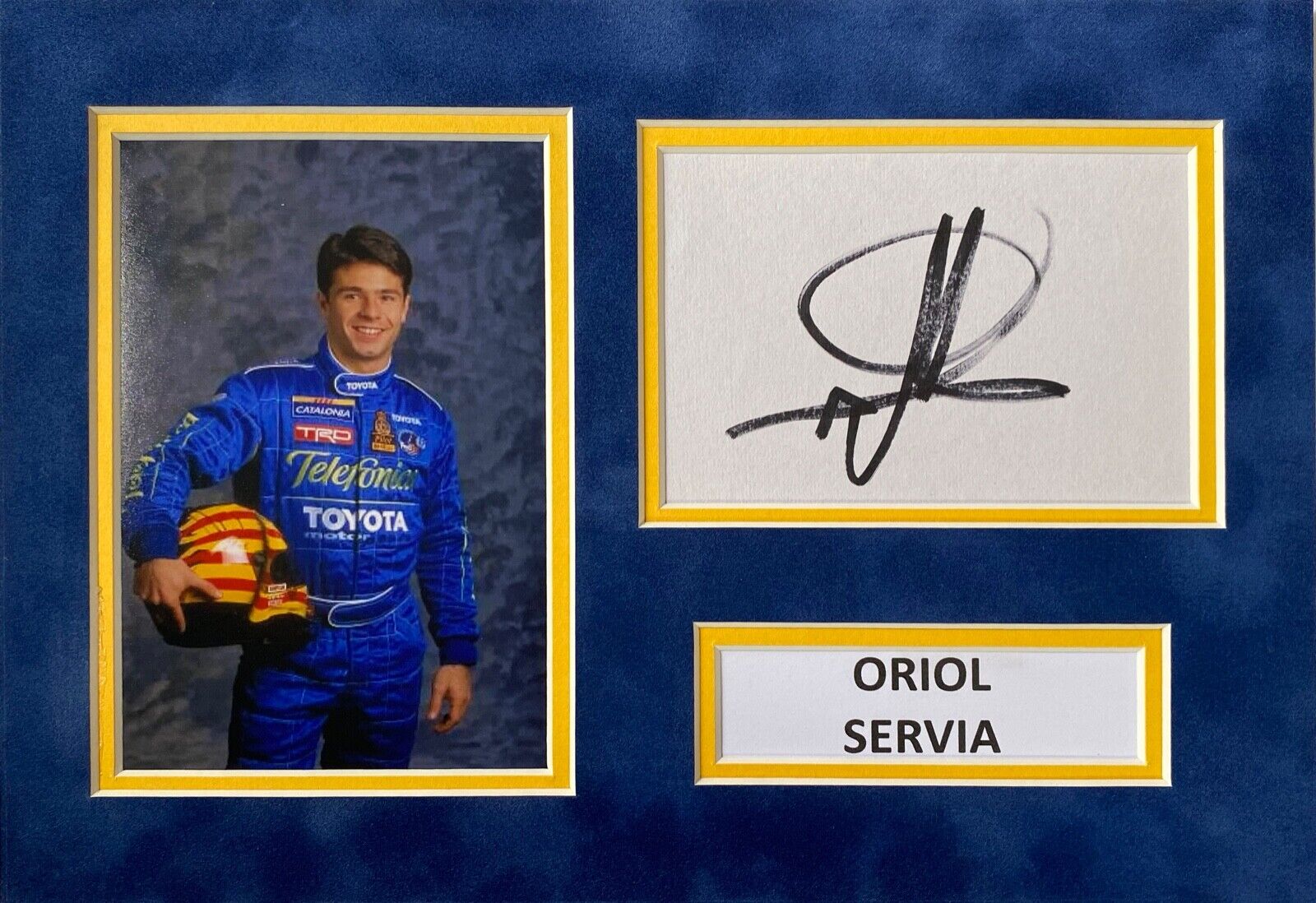 ORIOL SERVIA SIGNED A4 Photo Poster painting MOUNT DISPLAY FORMULA 1 AUTOGRAPH F1