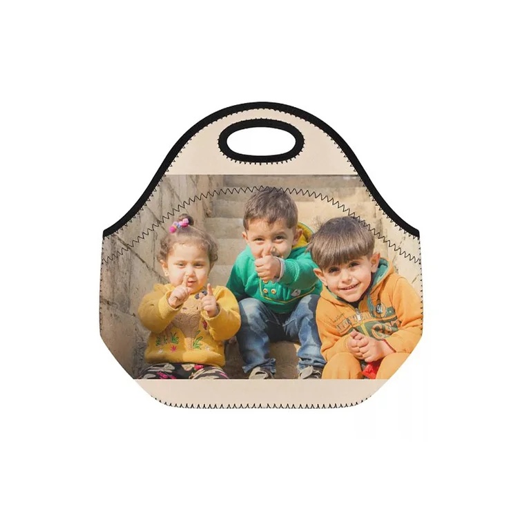 Personalized School Lunch Tote Custom Photo Lunch Bag for Kids