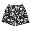Unisex Mesh Paisley And Star Print Athletic Shorts by Inlyline