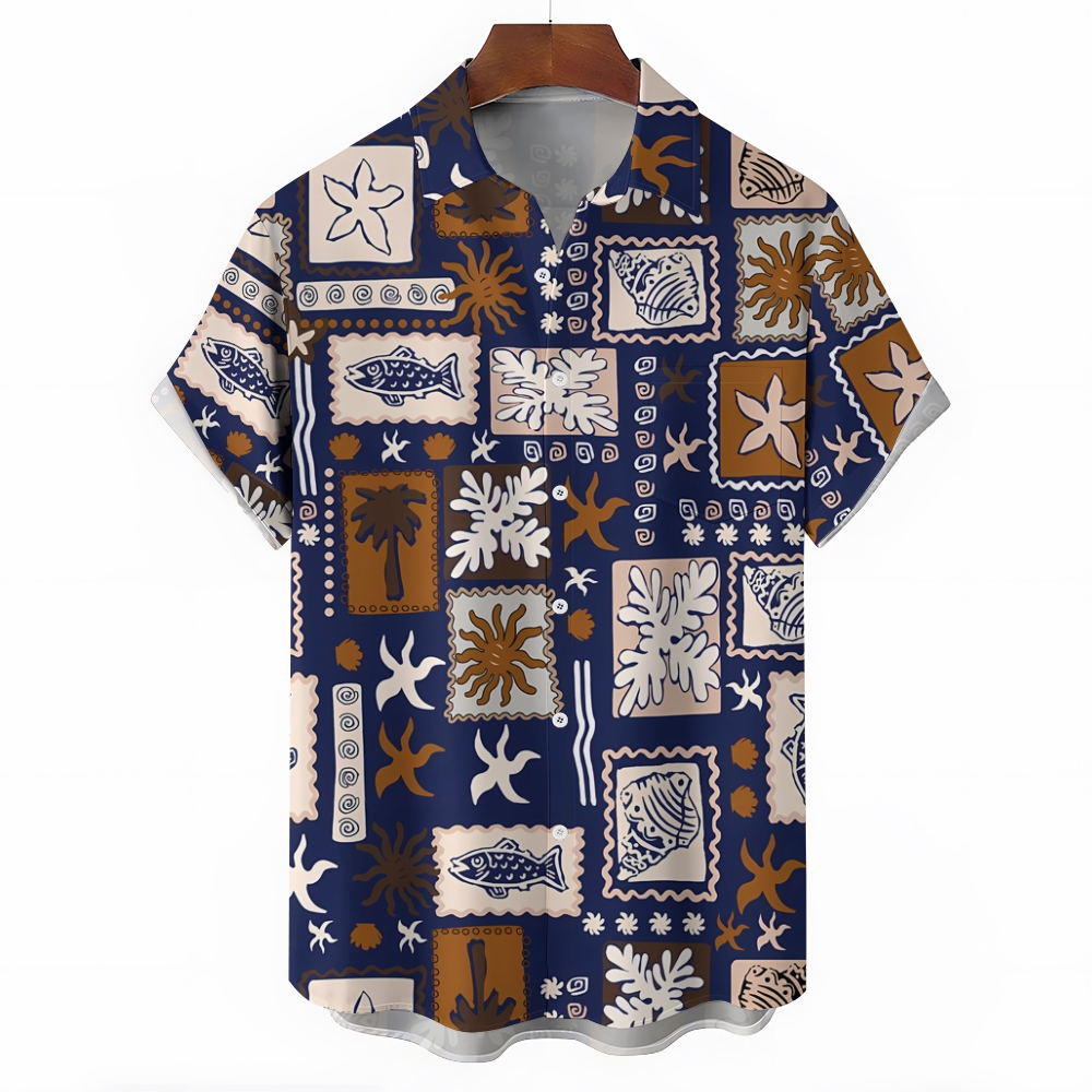 Tropical Ocean Elements Hawaiian Shirt