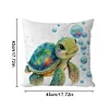 Turtle - 11CT Stamped Cross Stitch Pillowcase 45*45cm