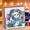 Acrylic Winter Snowman Diamond Painting Paper Towel Napkin Holder for Art Crafts