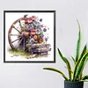 Diamond Painting-DIY Full Round Drill Flowers and Wheel