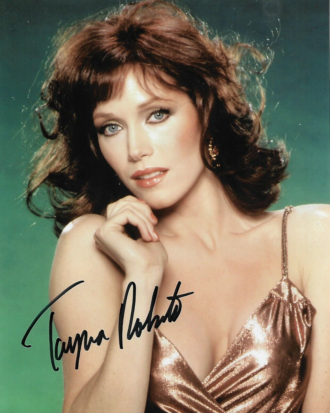 TANYA ROBERTS Autographed 8 x 10 Signed Photo Poster painting COA