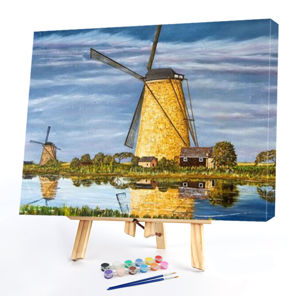 

40*50CM Paint By Numbers-Windmill, 501 Original