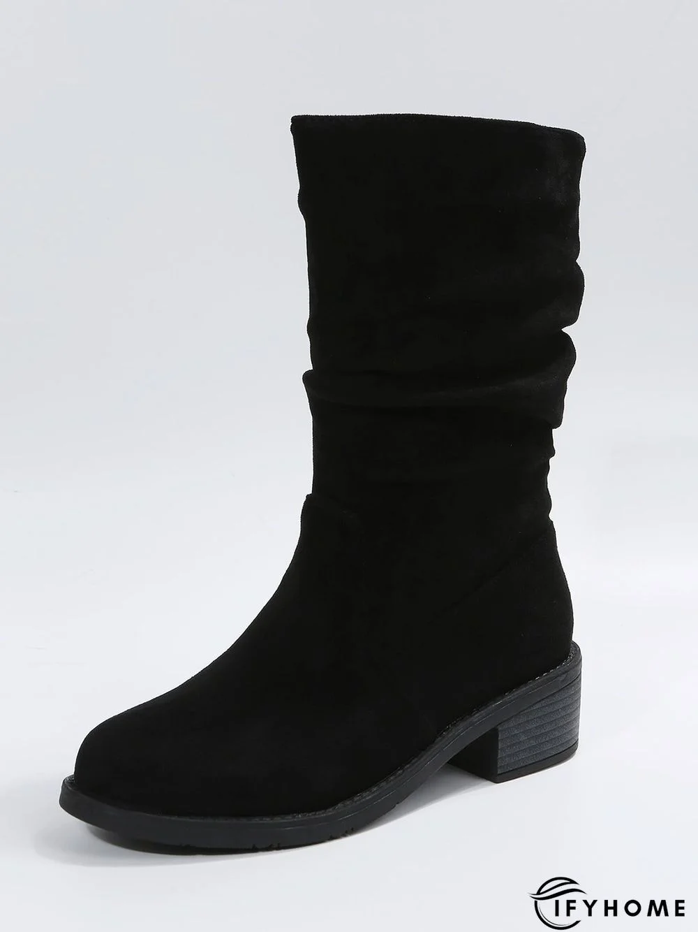 Faux Suede Slip On Slouchy Boots | IFYHOME