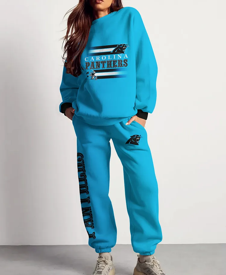 Carolina Panthers 3D sweatsuit and sweatpants 2 piece outfits