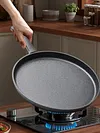26cm Cast Iron Round Griddle Easy To Clean Flat Skillet Frying Pan for Cooking