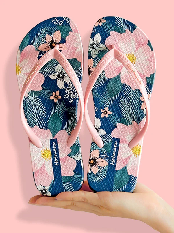 Floral Print Non-Slip Beach Sandals Slippers Shoes