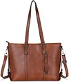 Damen Handtasche Leder Henkeltasche Top Griff Tasche Vintage Weiches Umh&auml;ngetasche Schultertasche f&uuml;r Frauen
