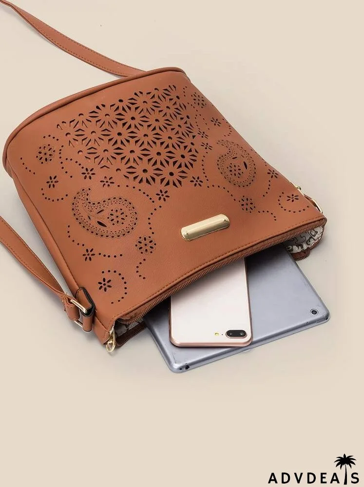 Minimalist Hollow Out Bucket Bag