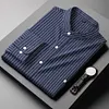  Gioiacombo&trade; Camicia a maniche lunghe a righe casual da uomo