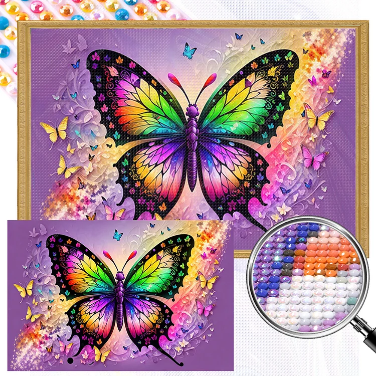 Best Deal for 5D Diamond Painting Colorful Butterfly,Diamond Painting