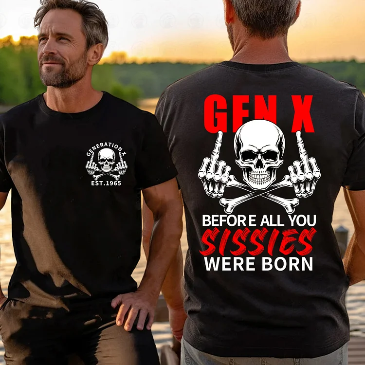 Generation X 2 Side T-shirt,Badass Generation,GenerationX Unisex T-shirts Hoodie, Custom Year Of Birth Sweatshirt