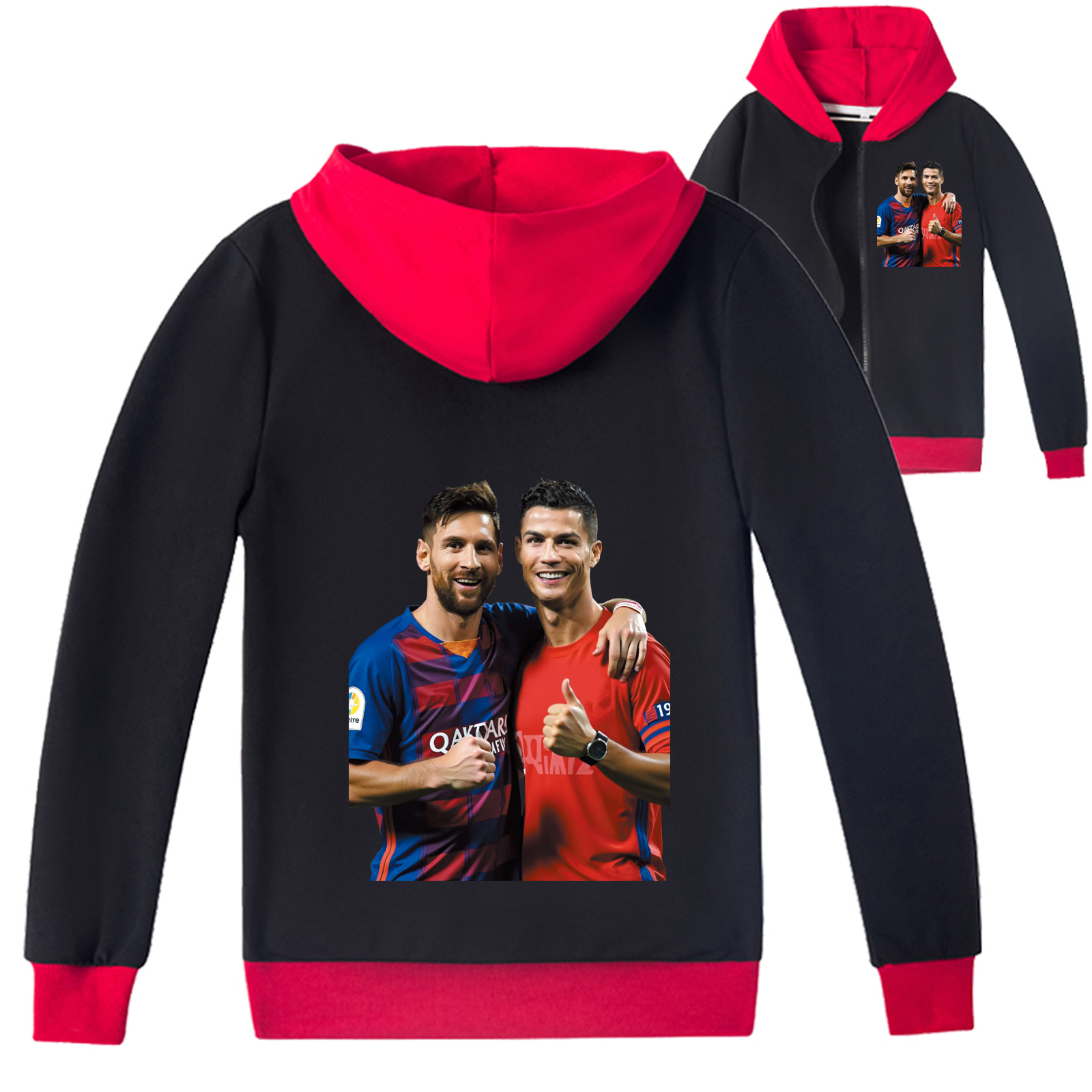 Mayoulove Cristiano Ronaldo Zip Jacket for Kids - Stylish Sportswear for Boys  Girls, Perfect for Fans-Mayoulove