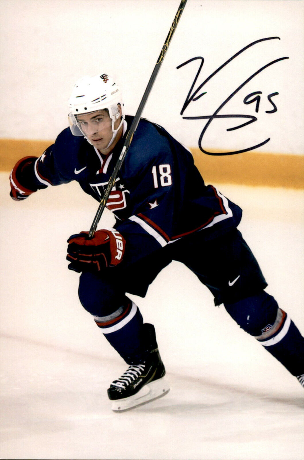 Vinni Lettieri SIGNED 4x6 Photo Poster painting NEW YORK RANGERS / TEAM USA