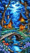 Luxury AB Velvet Diamond Painting Kit - Forest Cabin