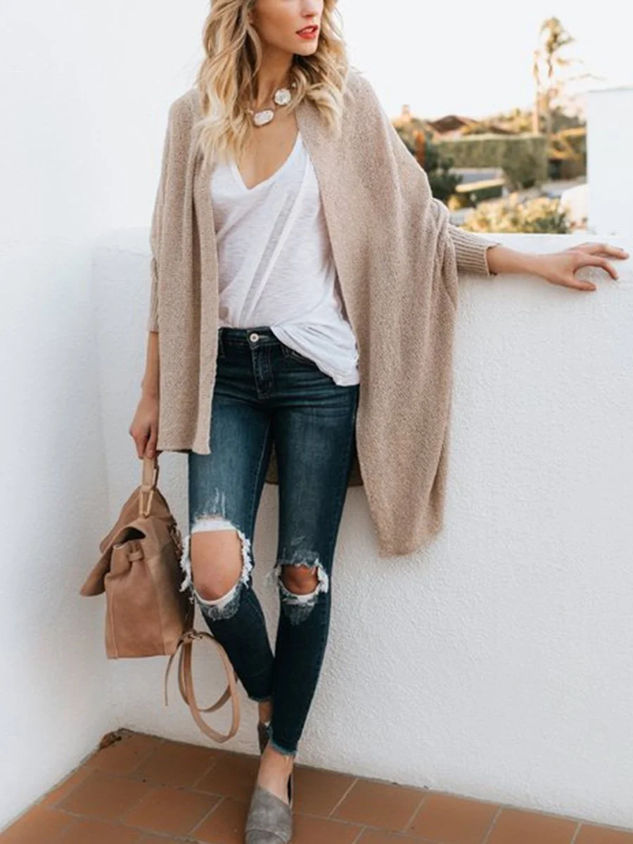 Loose Bat Sleeve Cardigan