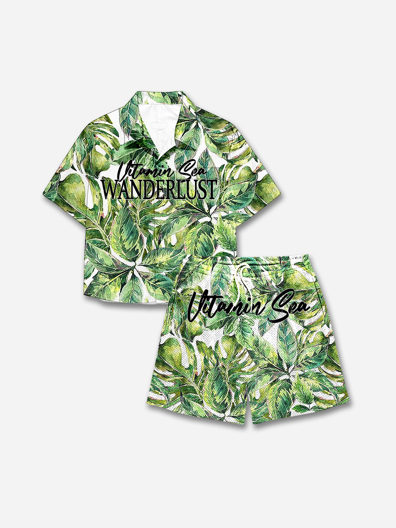 Holiday Print Street Vacation Shirt Set