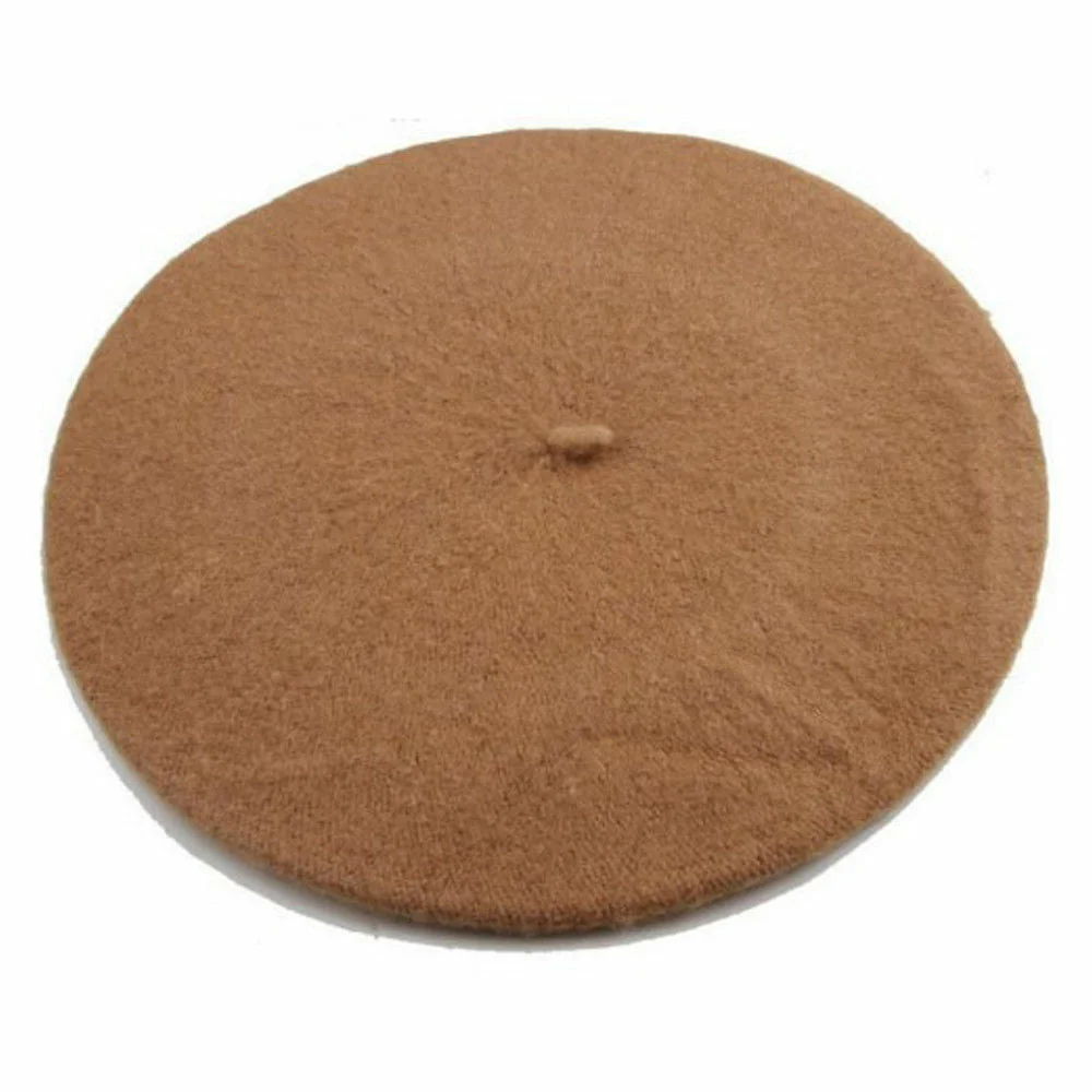 French Style Vintage Unisex Women Men Wool Warm Plain Beret Beanie Hat Cap Hot Selling Dropshipping