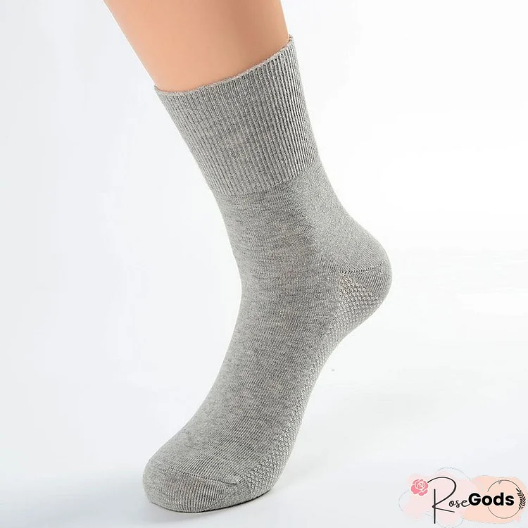 Autumn and Winter Thick Solid Color Casual Cotton Socks